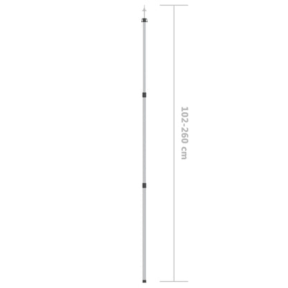 Luifelstokken Telescopisch 10-60 Cm Aluminium 2