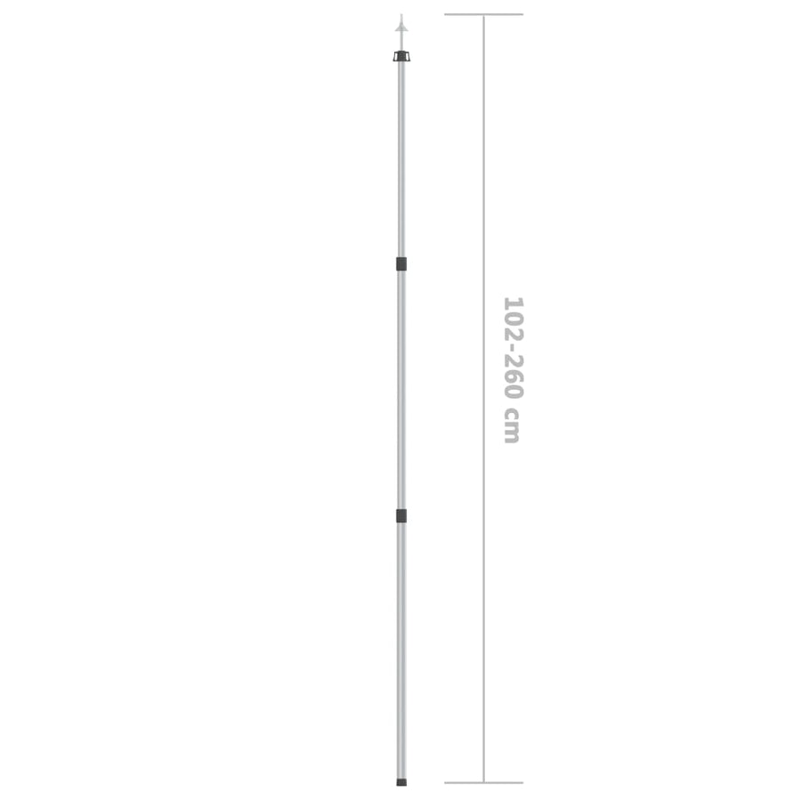 Luifelstokken Telescopisch 10-60 Cm Aluminium 2