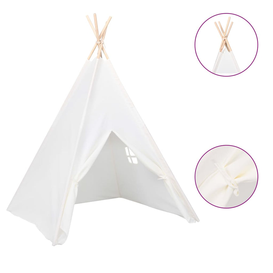 Kindertipitent met tas 20x20x50 cm peachskin