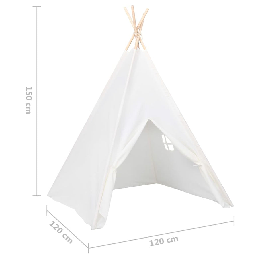 Kindertipitent met tas 20x20x50 cm peachskin