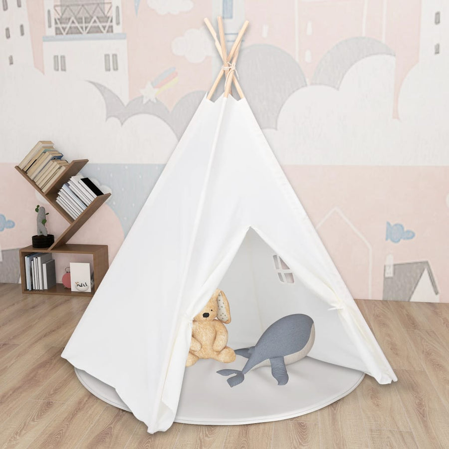 Kindertipitent met tas 20x20x50 cm peachskin