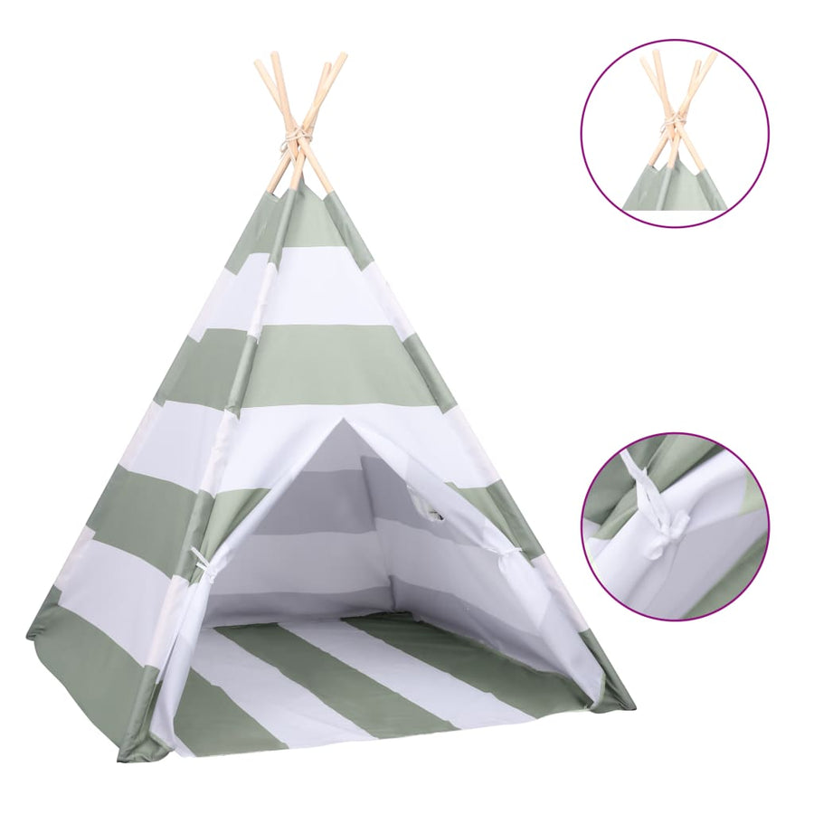 Kindertipitent Met Tas Streeppatroon 120X120X150 Cm Peachskin