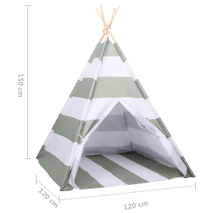Kindertipitent Met Tas Streeppatroon 120X120X150 Cm Peachskin