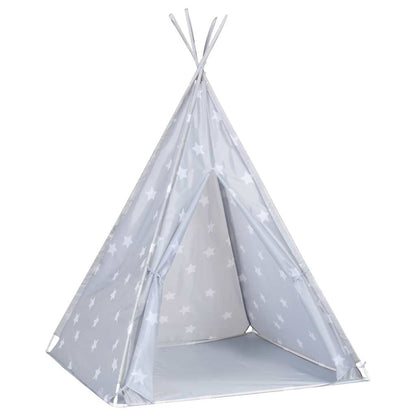 Kindertipitent Met Tas 115X115X160 Cm Polyester Grijs