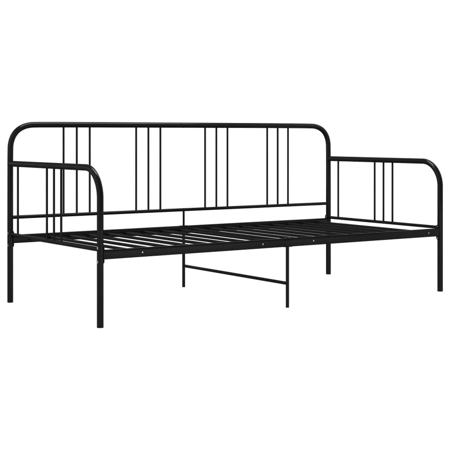 Slaapbankframe Metaal 90X200 Cm Zwart