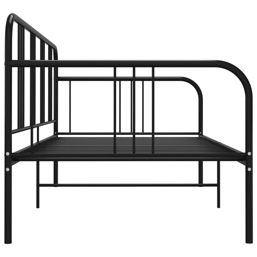 Slaapbankframe Metaal 90X200 Cm Zwart