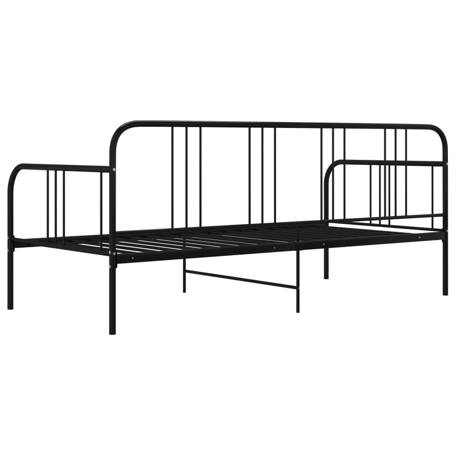 Slaapbankframe Metaal 90X200 Cm Zwart