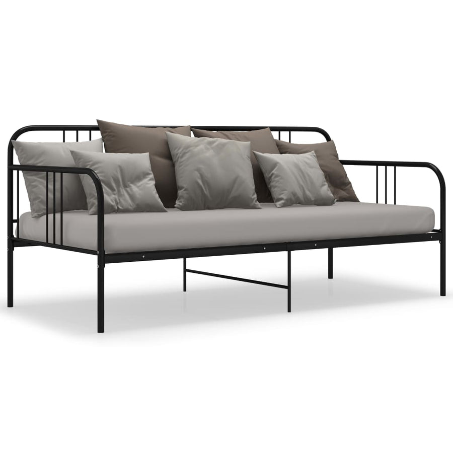 Slaapbankframe Metaal 90X200 Cm Zwart
