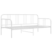 Slaapbank metaal 90x200 cm wit