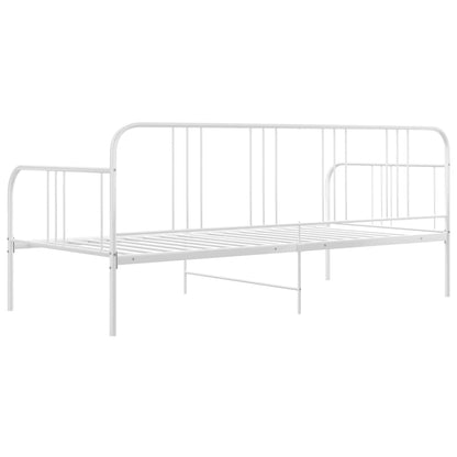 Slaapbankframe Metaal 90X200 Cm Wit
