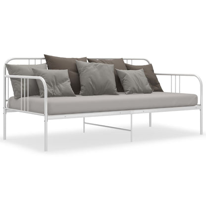 Slaapbankframe Metaal 90X200 Cm Wit