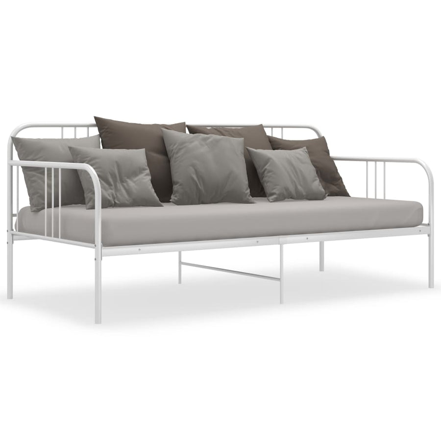 Slaapbankframe Metaal 90X200 Cm Wit