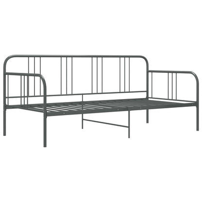 Slaapbankframe Metaal 90X200 Cm Grijs