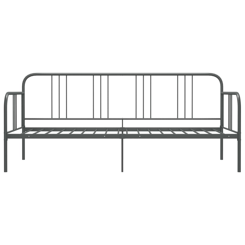 Slaapbankframe Metaal 90X200 Cm Grijs