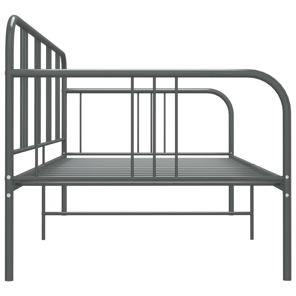 Slaapbankframe Metaal 90X200 Cm Grijs
