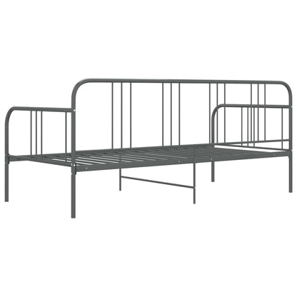 Slaapbankframe Metaal 90X200 Cm Grijs
