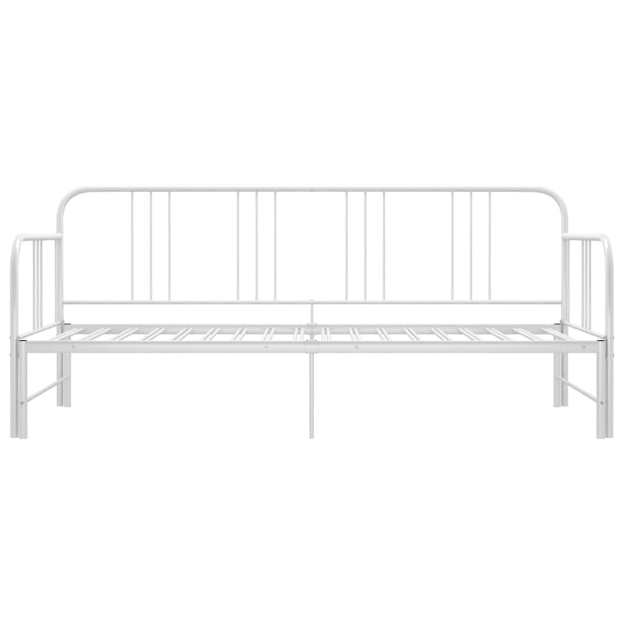 Slaapbankframe Uittrekbaar Metaal 90X200 Cm Wit