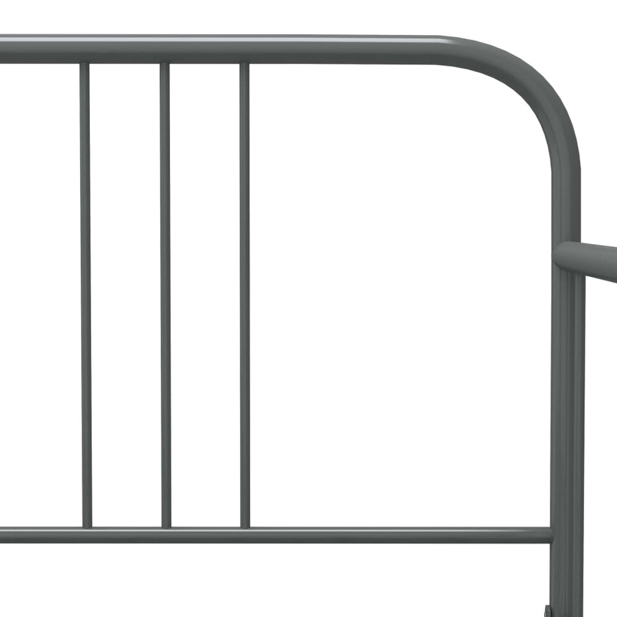 Slaapbankframe Uittrekbaar Metaal 90X200 Cm Grijs