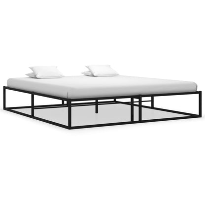 Bedframe Metaal Zwart 140 x 200 cm