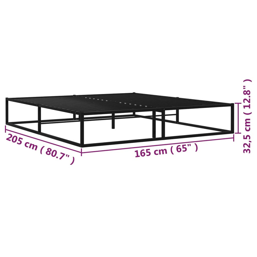Bedframe Metaal Zwart 160 x 200 cm