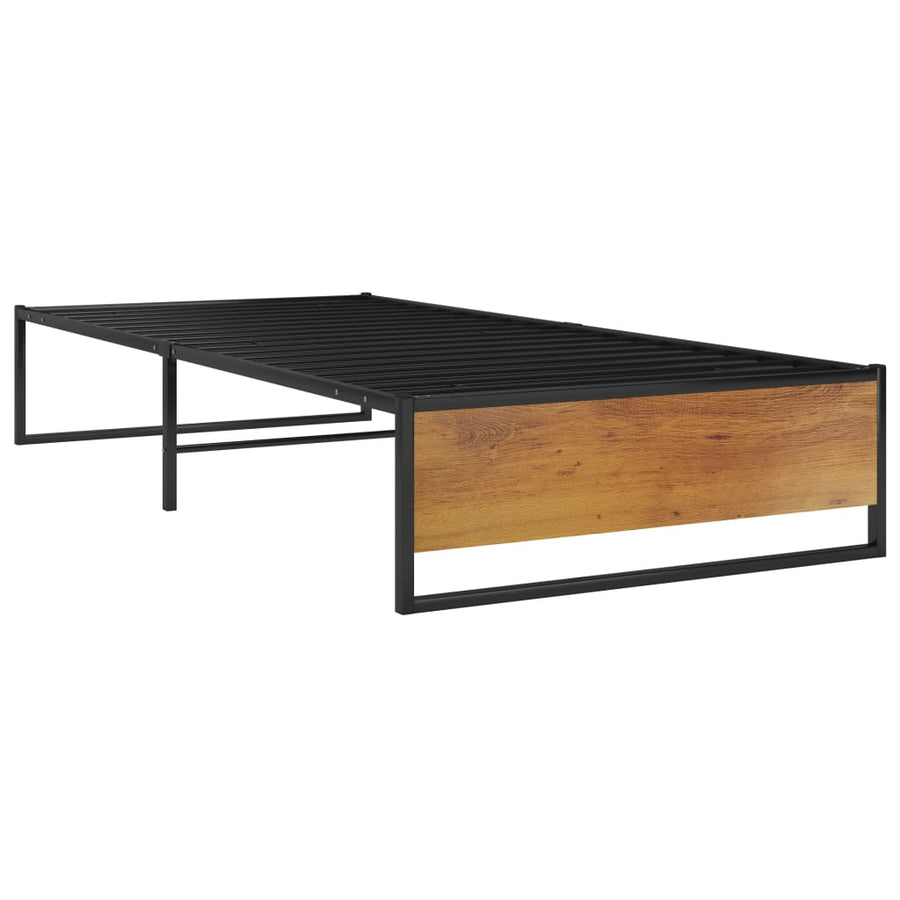 Bedframe Metaal Zwart 100 x 200 cm