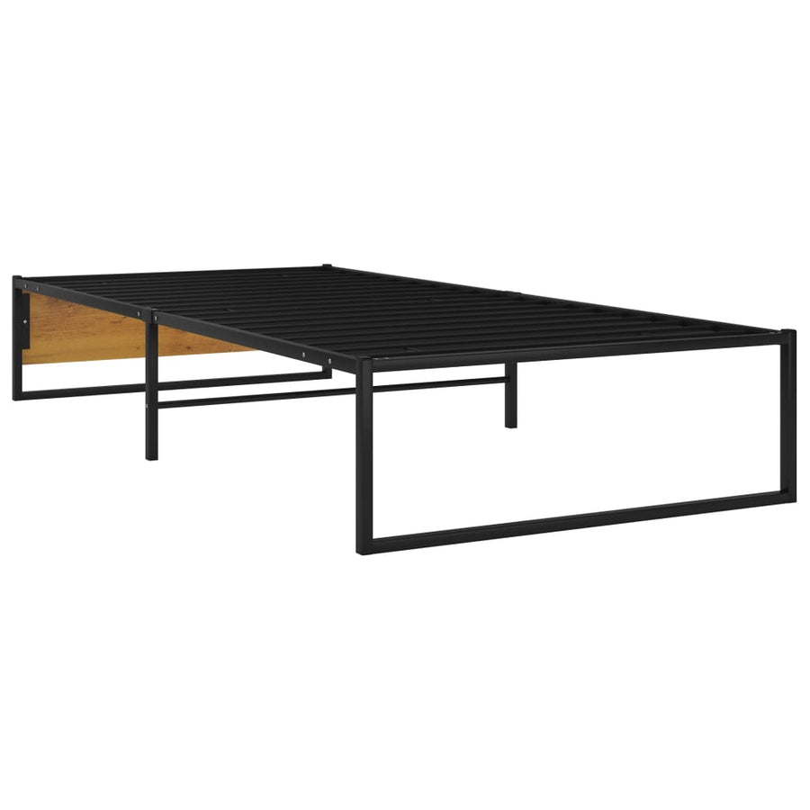 Bedframe Metaal Zwart 100 x 200 cm