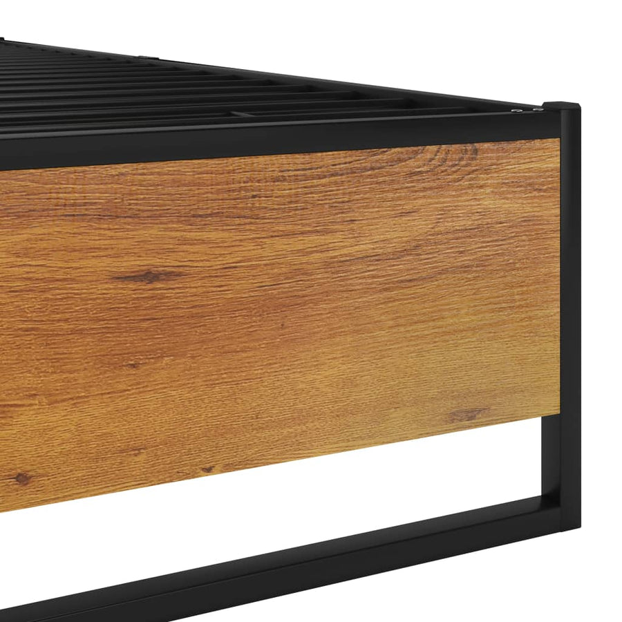 Bedframe Metaal Zwart 200 x 200 cm