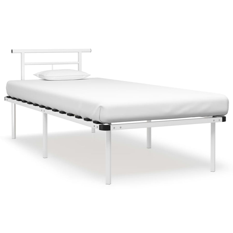 Bedframe Metaal 90 x 200 cm Wit