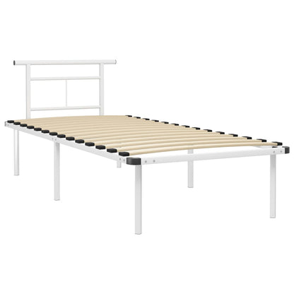 Bedframe Metaal 90 x 200 cm Wit