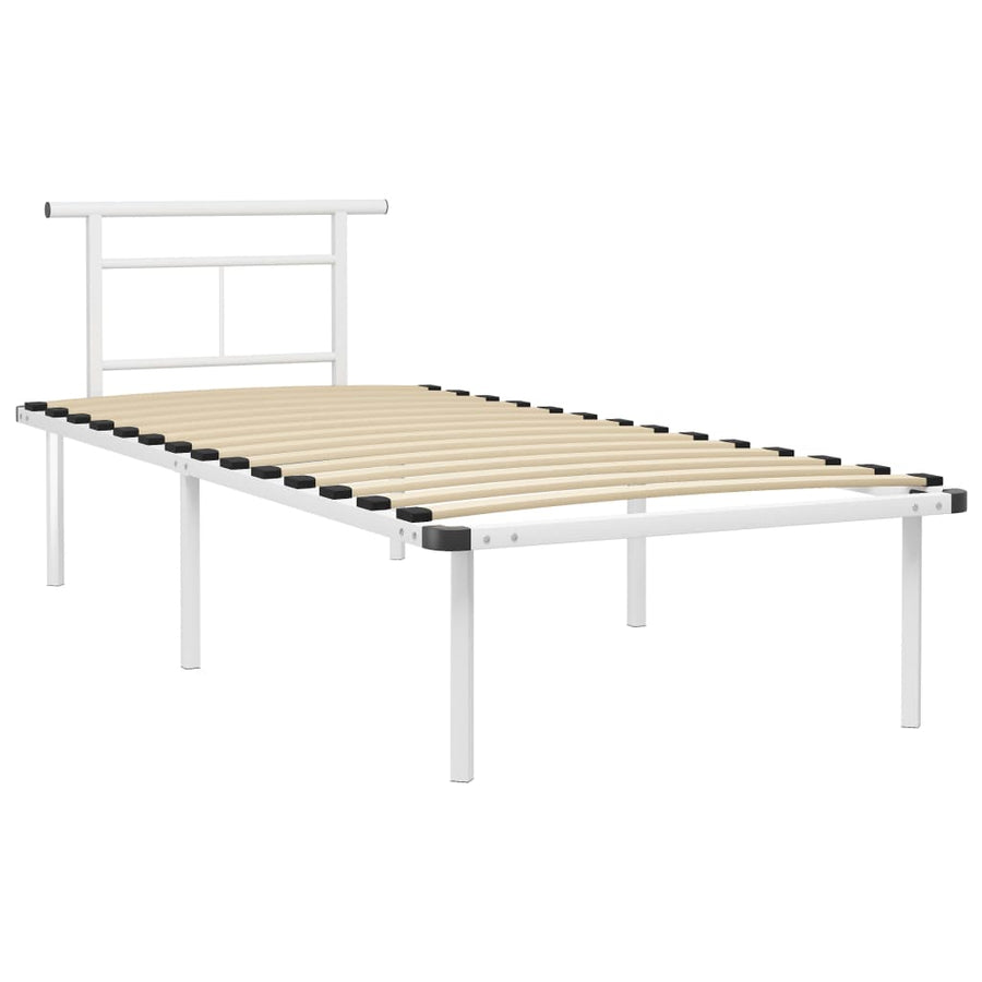 Bedframe Metaal 90 x 200 cm Wit