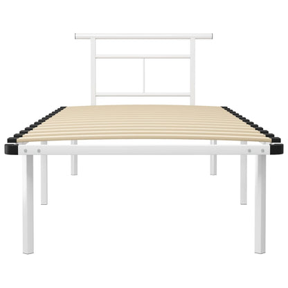 Bedframe Metaal 90 x 200 cm Wit