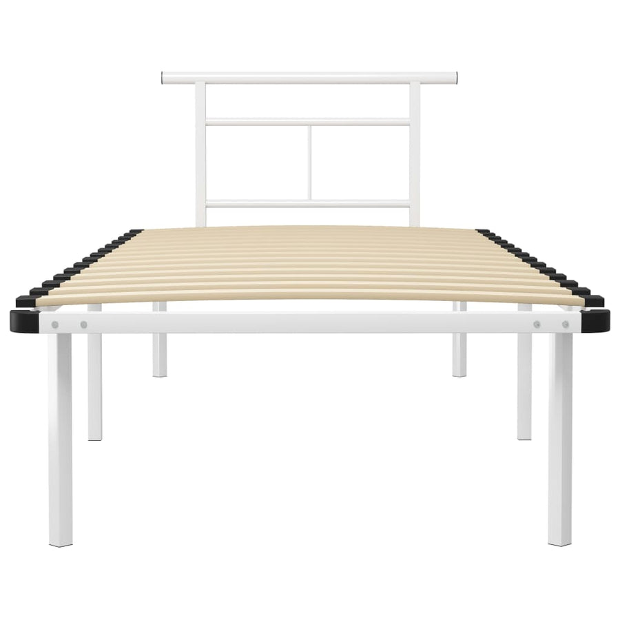 Bedframe Metaal 90 x 200 cm Wit