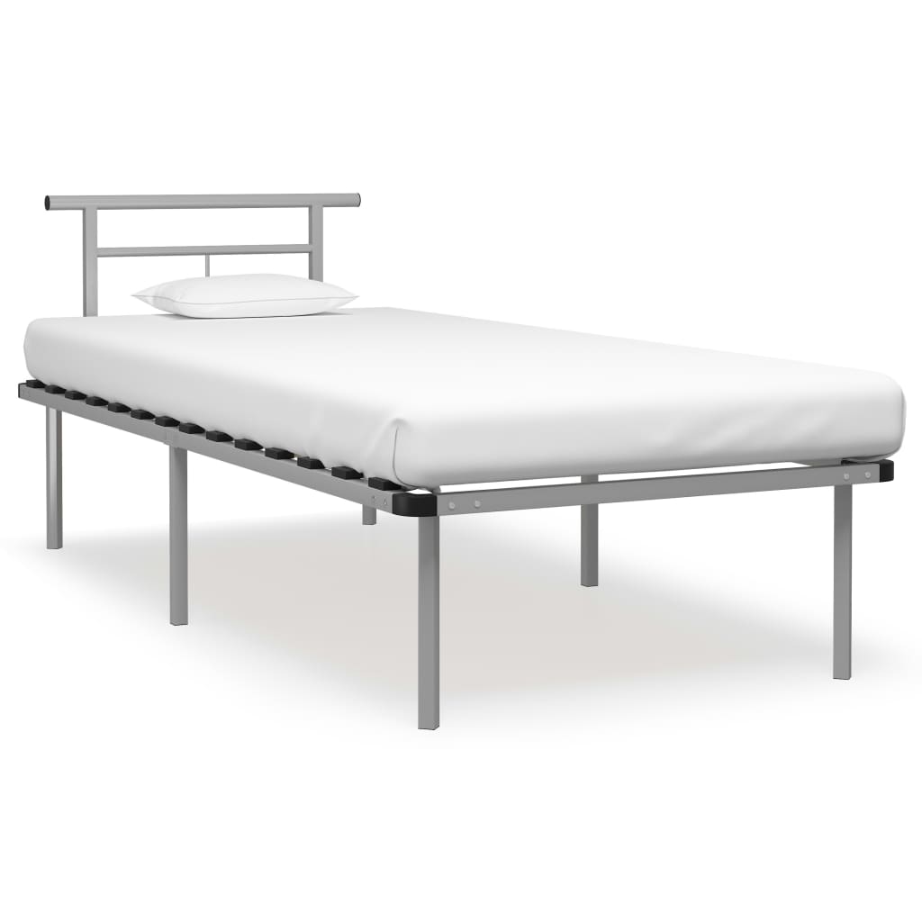 Bedframe Metaal 90 x 200 cm Grijs