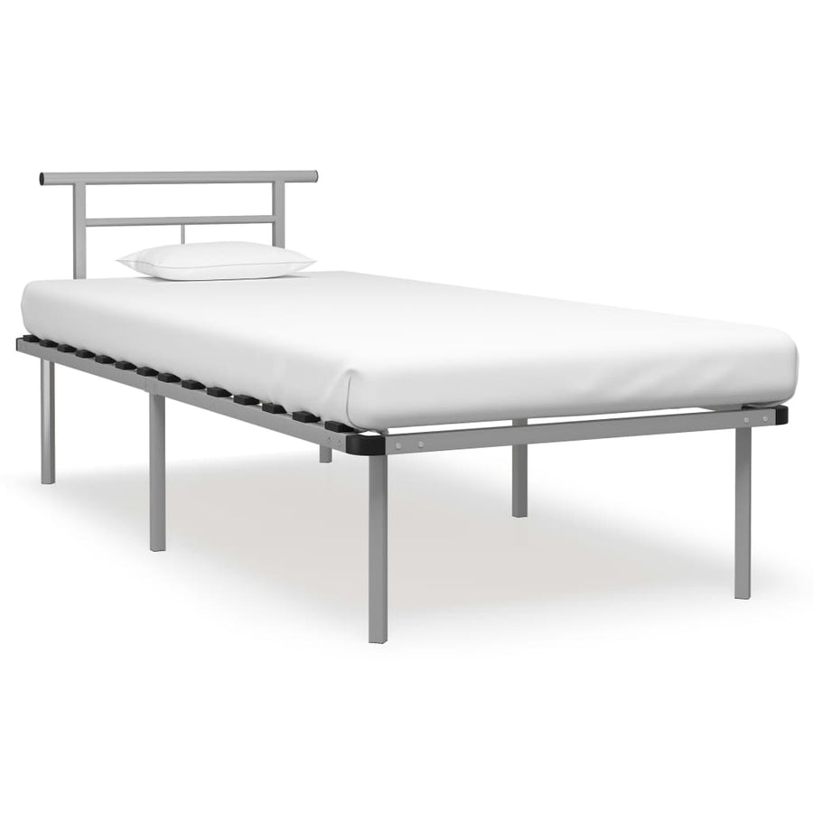 Bedframe Metaal 90 x 200 cm Grijs