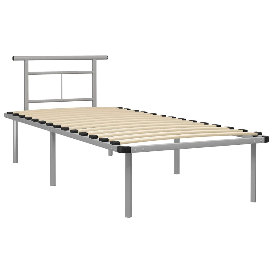 Bedframe Metaal 90 x 200 cm Grijs