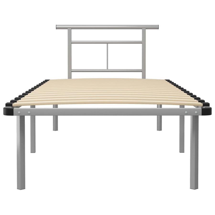 Bedframe Metaal 90 x 200 cm Grijs