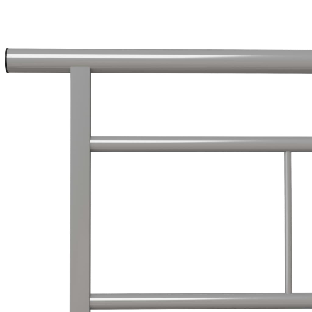 Bedframe Metaal 90 x 200 cm Grijs