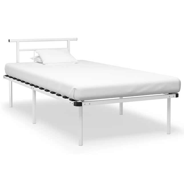 Bedframe Metaal 100 x 200 cm Wit