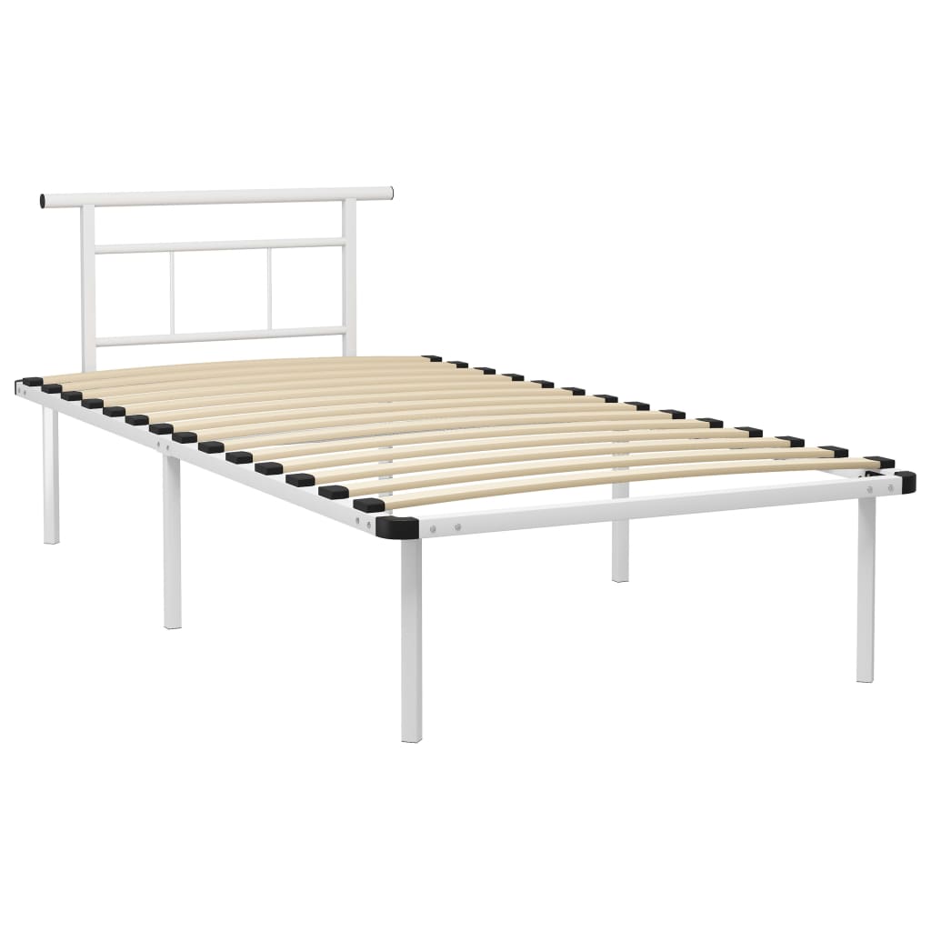Bedframe Metaal 100 x 200 cm Wit