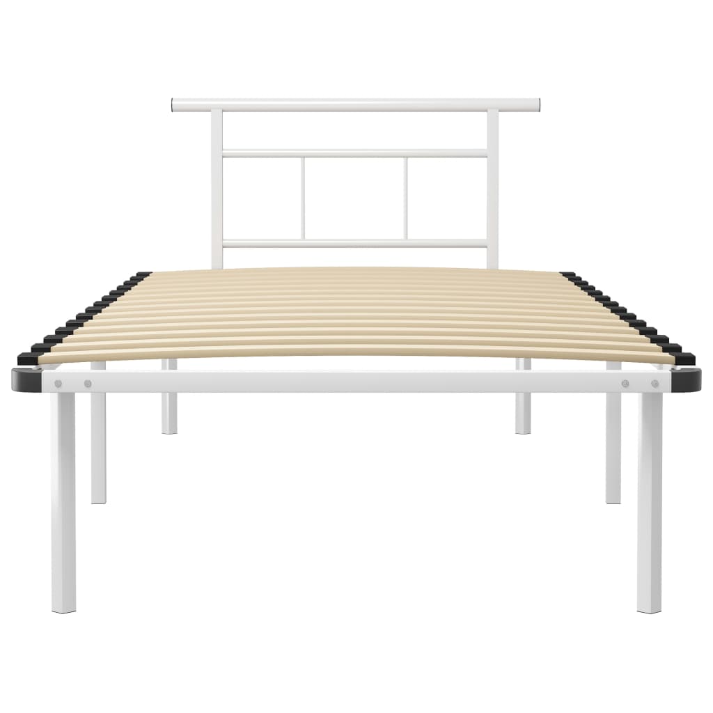 Bedframe Metaal 100 x 200 cm Wit