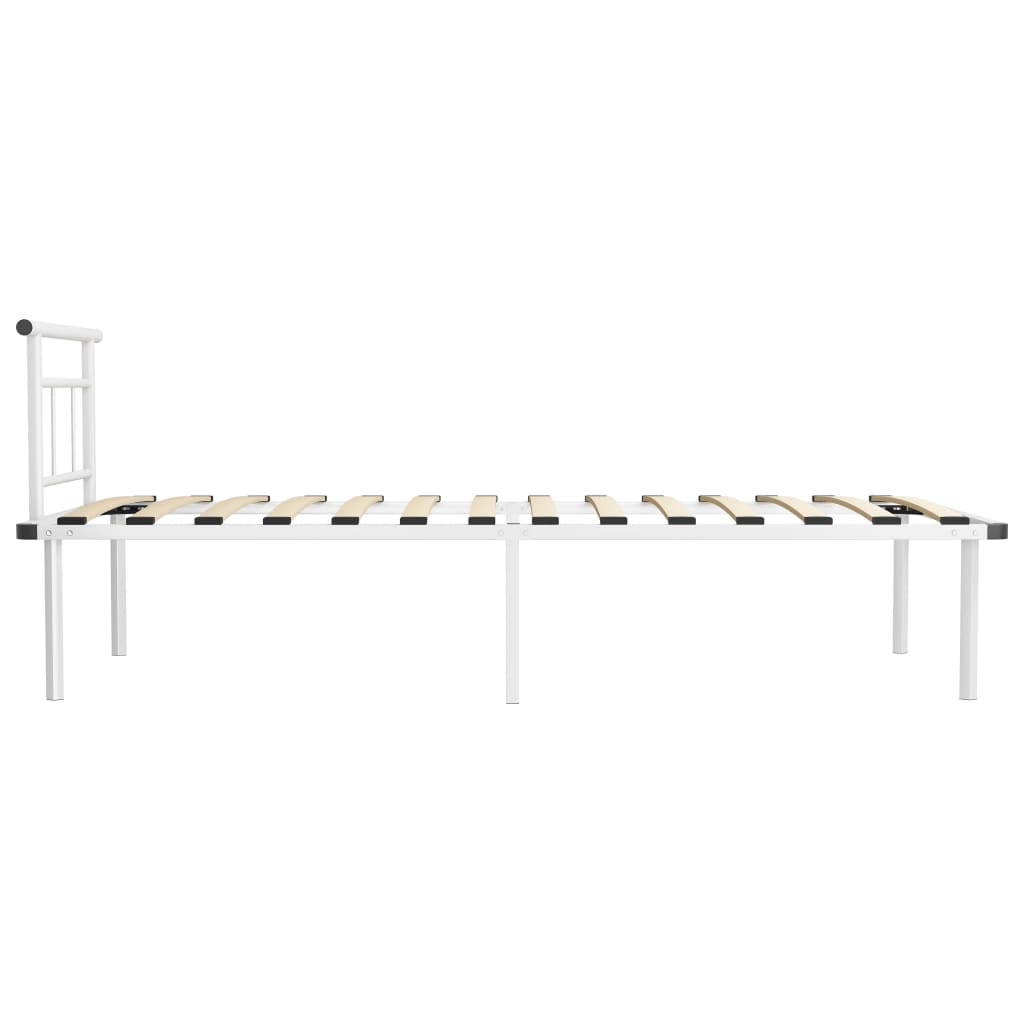Bedframe Metaal 100 x 200 cm Wit