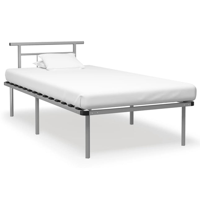 Bedframe Metaal 100 x 200 cm Grijs