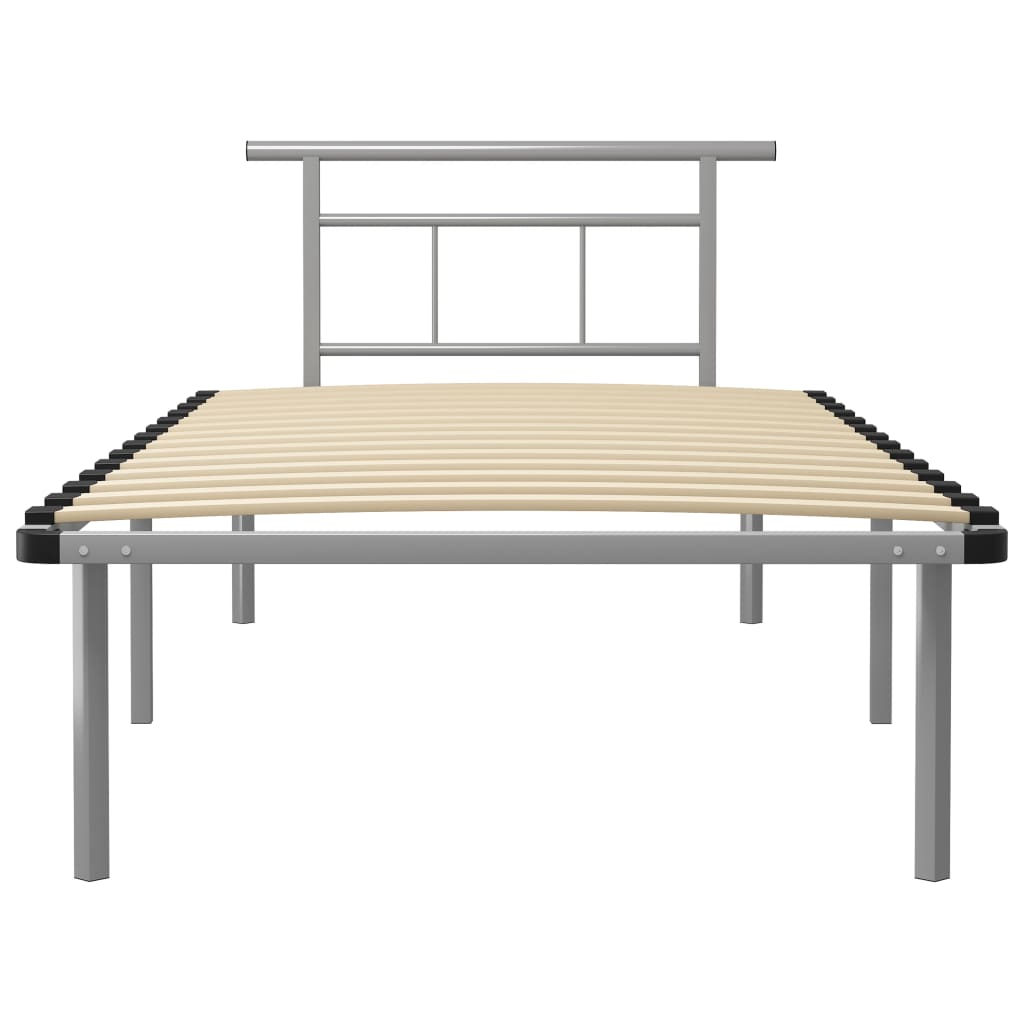 Bedframe Metaal 100 x 200 cm Grijs
