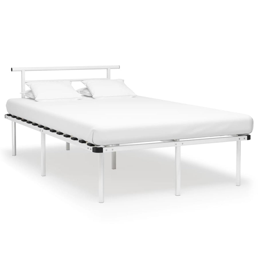 Bedframe Metaal 120 x 200 cm Wit