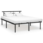 Bedframe metaal zwart 140x200 cm
