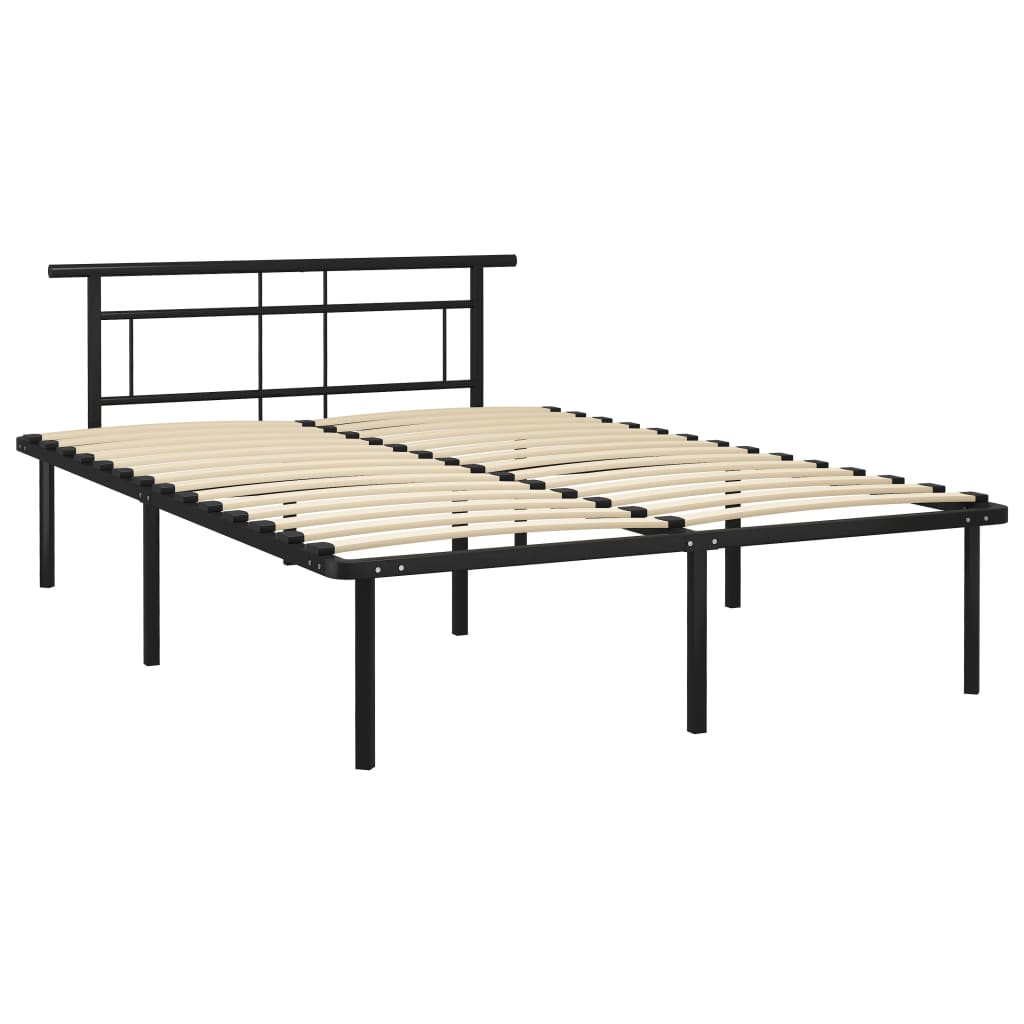 Bedframe Metaal 140 x 200 cm Zwart