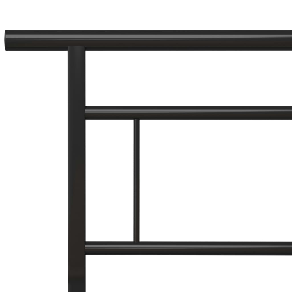 Bedframe Metaal 140 x 200 cm Zwart