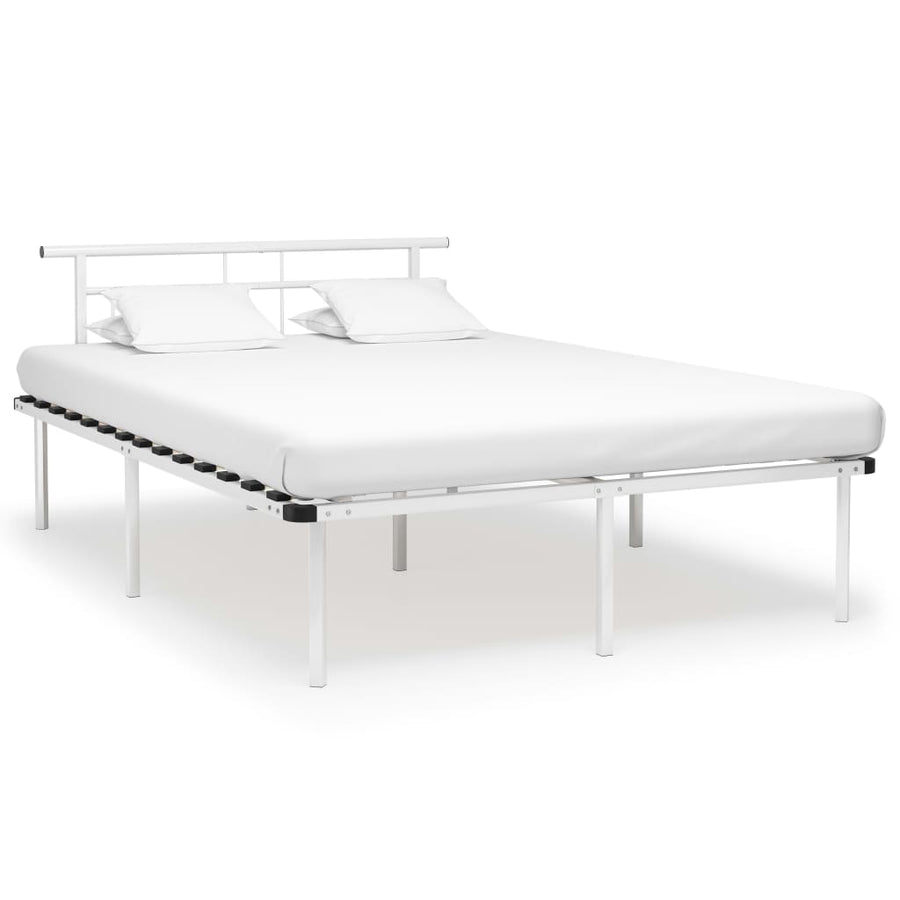 Bedframe Metaal 140 x 200 cm Wit