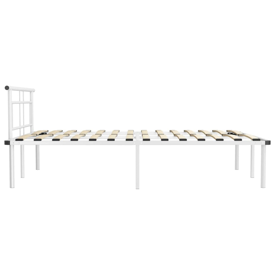 Bedframe Metaal 140 x 200 cm Wit