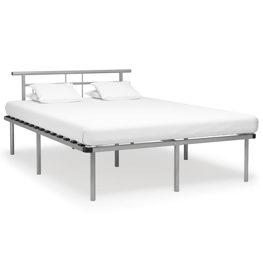 Bedframe Metaal 140 x 200 cm Grijs
